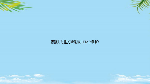 [全面版]赛默飞世尔科技CEMS维护ppt资料