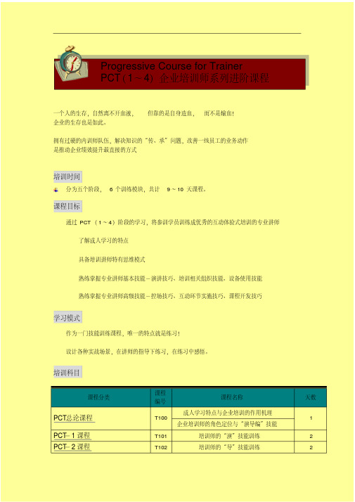 C培训师PCT进阶课程陈恭华