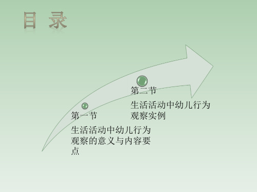 生活活动中幼儿行为的观察分析与指导