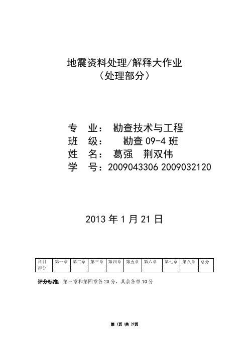 处理作业报告