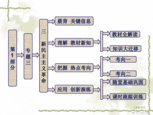 历史人民版必修ⅰ3.3新民主主义革命 课件汇总