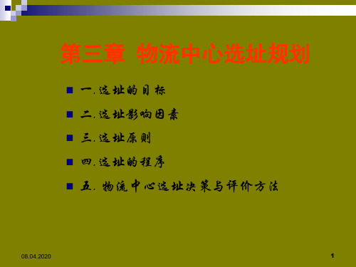 物流中心选址规划64页PPT