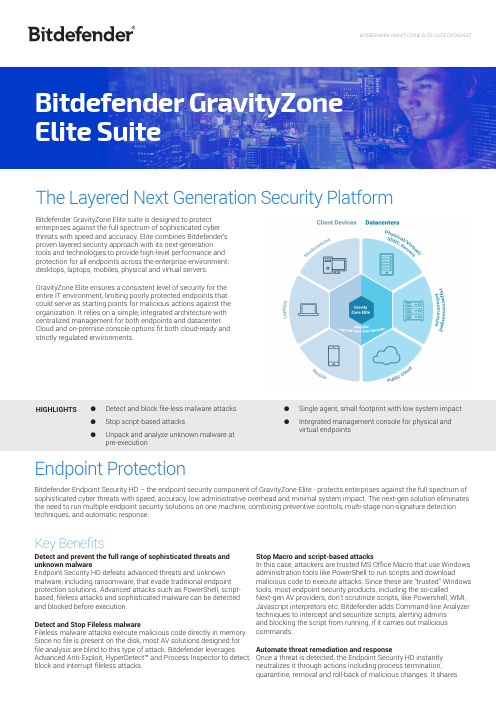 Bitdefender GravityZone Elite Suite说明书