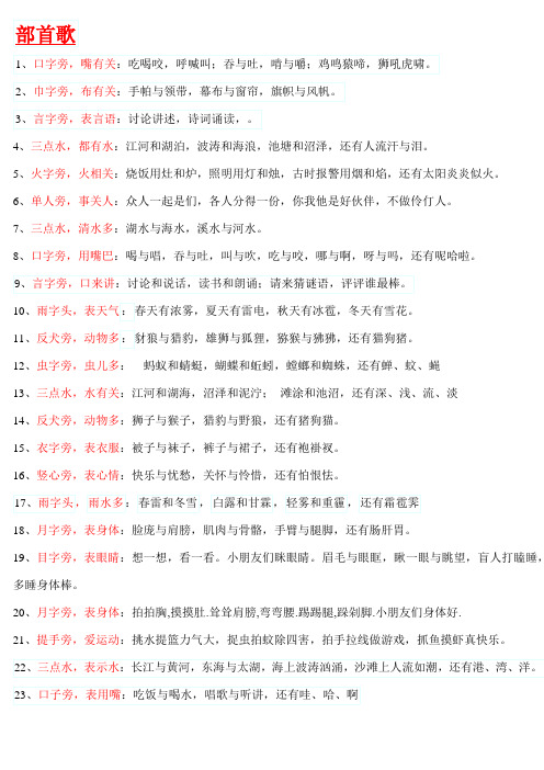 部首歌