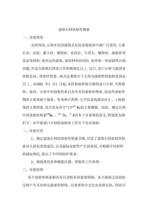 建筑石材放射性测量