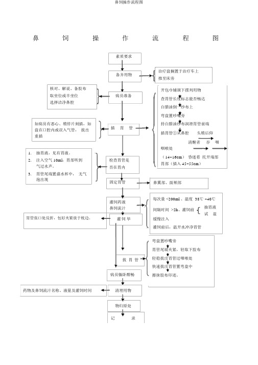 鼻饲操作流程图