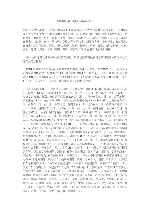 从数据看全国戏曲剧种的构成与分布