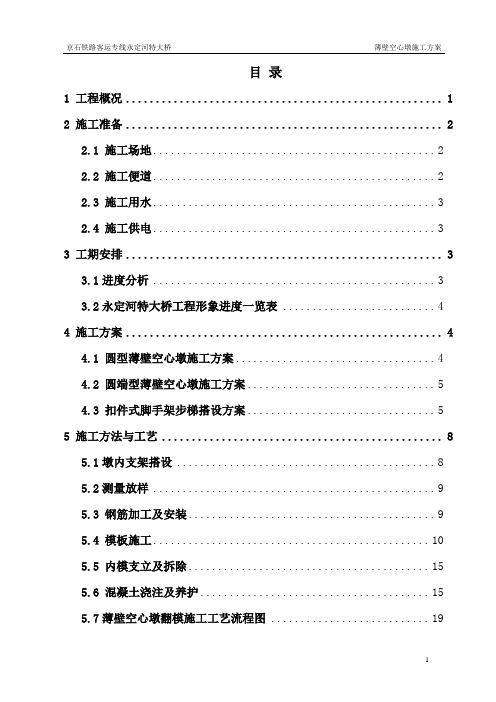 空心薄壁墩施工方案