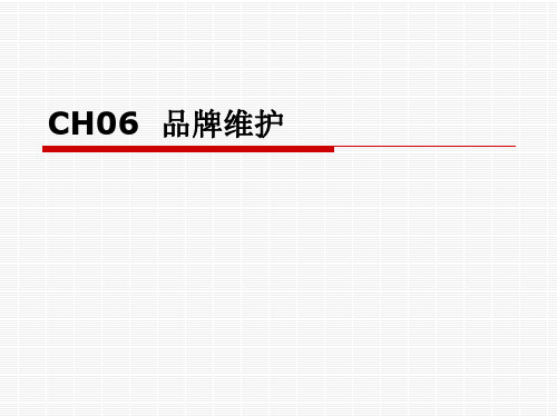 CH06  品牌维护