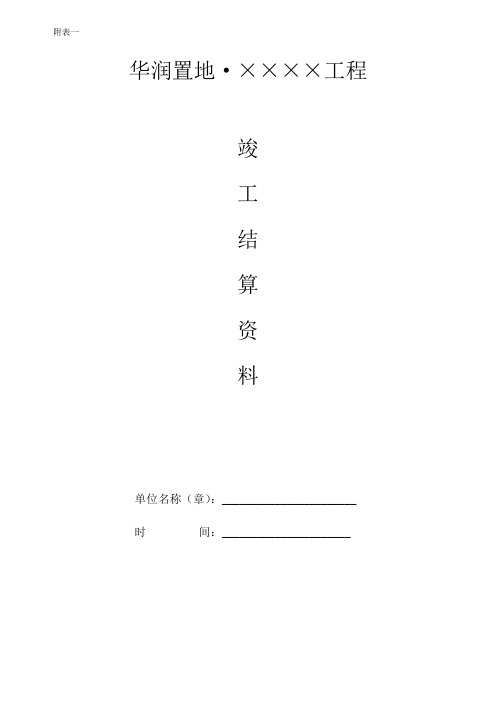结算模板