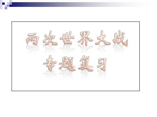 两次世界大战专题复习