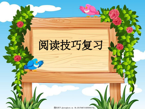 小学阅读技巧复习ppt课件