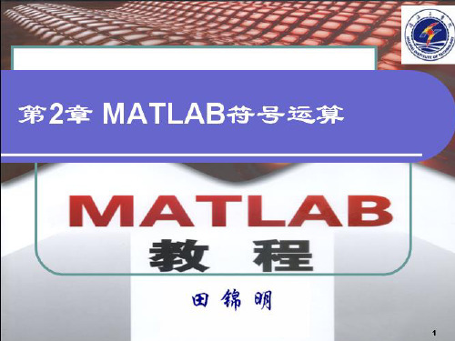 MATLAB符号运算PPT课件
