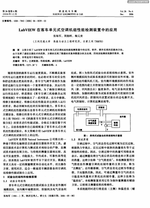LabVIEW在客车单元式空调机组性能检测装置中的应用