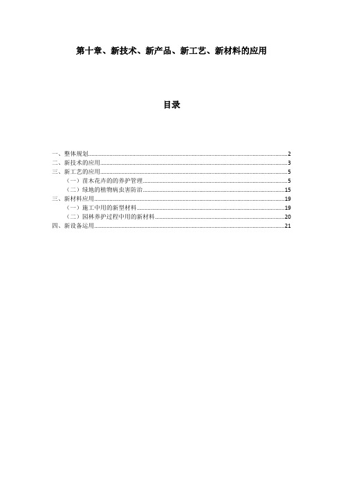 第十章 “四新”在项目中的运用