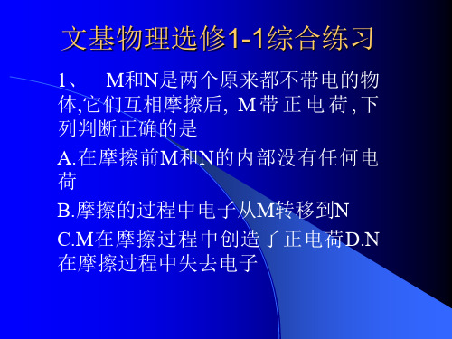 文基物理选修1-1综合练习