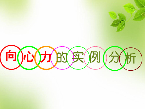 向心力的实例分析