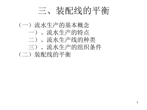 装配线的平衡具体计算题-文档资料