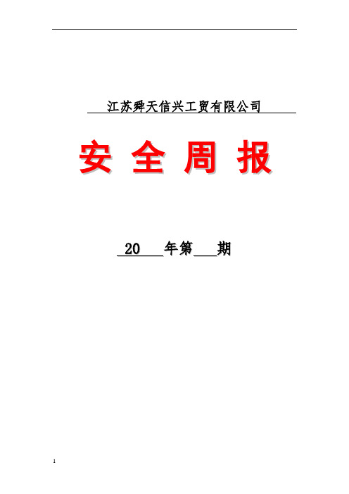 安全生产周报模板