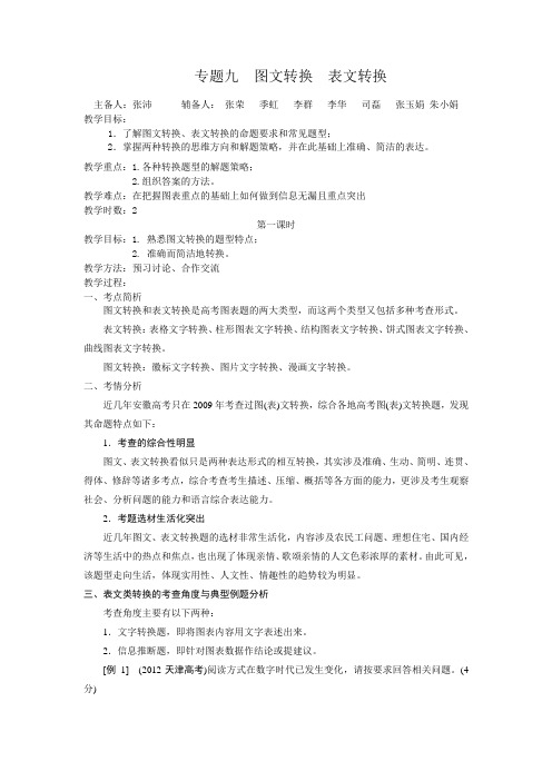 专题九图文转换表文转换