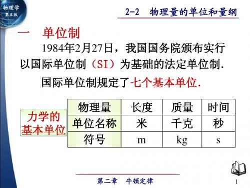 物理量的单位和量纲