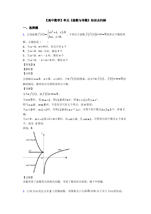 高考数学压轴专题(易错题)备战高考《函数与导数》基础测试题附答案