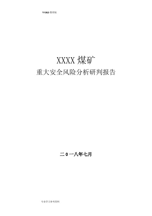 安全风险研判报告
