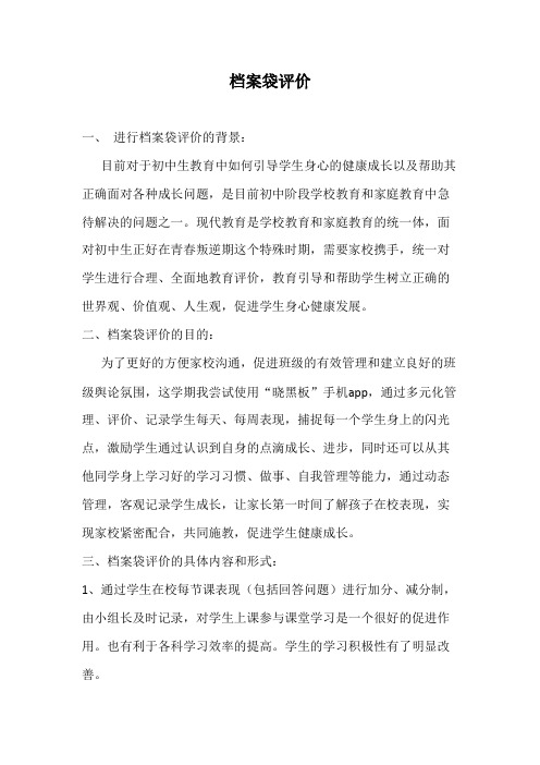 档案袋评价