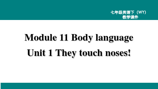 外研版七年级下册英语精品教学课件 Module 11 Body language Unit 1