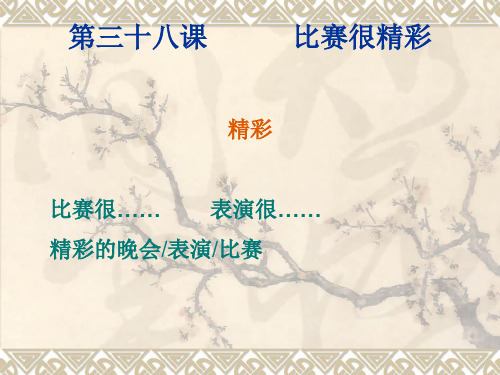 博雅汉语初级2第三十八课比赛很精彩