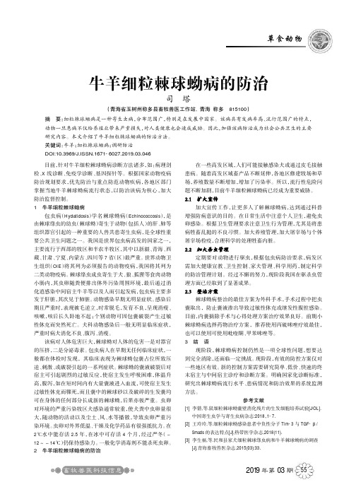 牛羊细粒棘球蚴病的防治