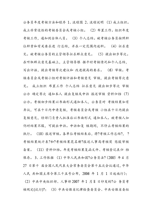 公务员年度考核方法和程序