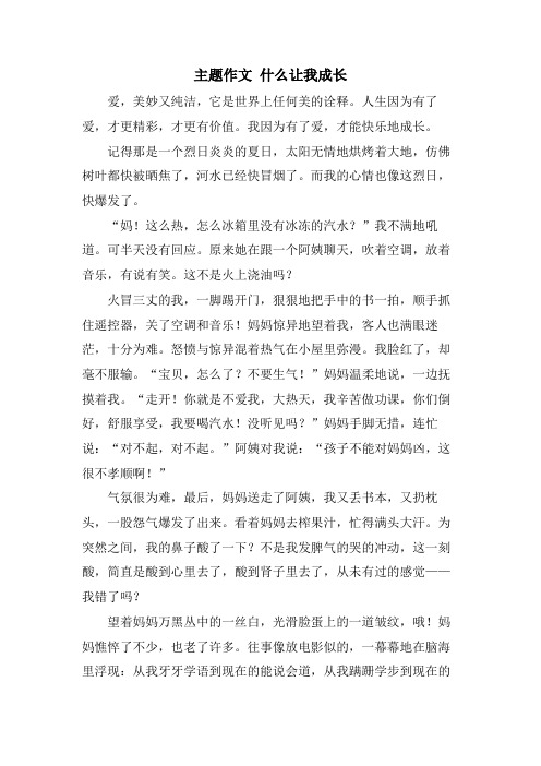 主题作文 什么让我成长