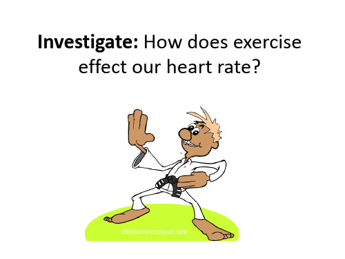 国际学校小学科学课心率英文课件Investigate heart rates