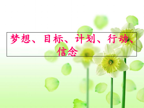 UBA之梦想、目标、计划、行动、信念