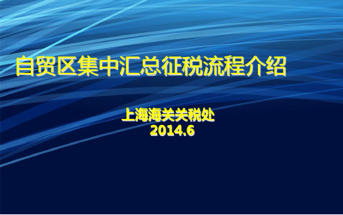 汇总征税(关税许立元)PPT课件