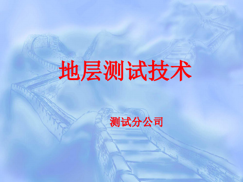 地层测试技术APR工具课件