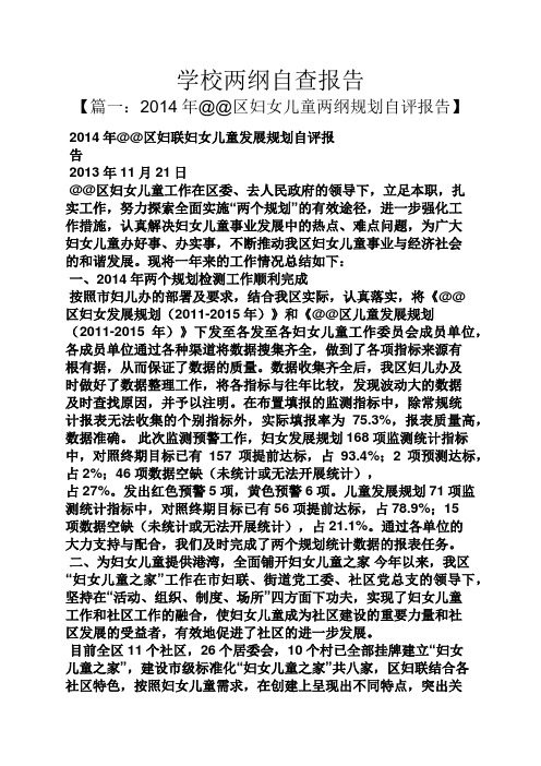 学校作文之学校两纲自查报告