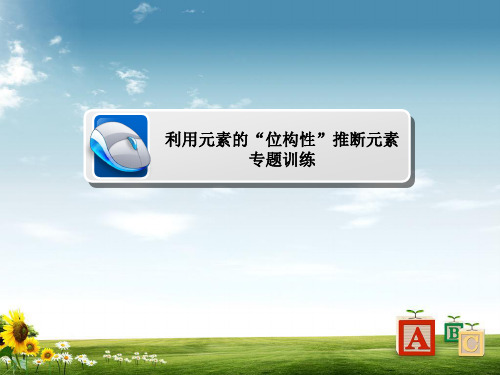 高考化学三轮冲刺最后30天之考前争分系列热点突破三利用元素的“位_构_性”推断元素习题课件
