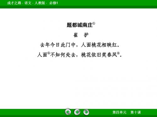 题都城南庄人面桃花相映红赏析