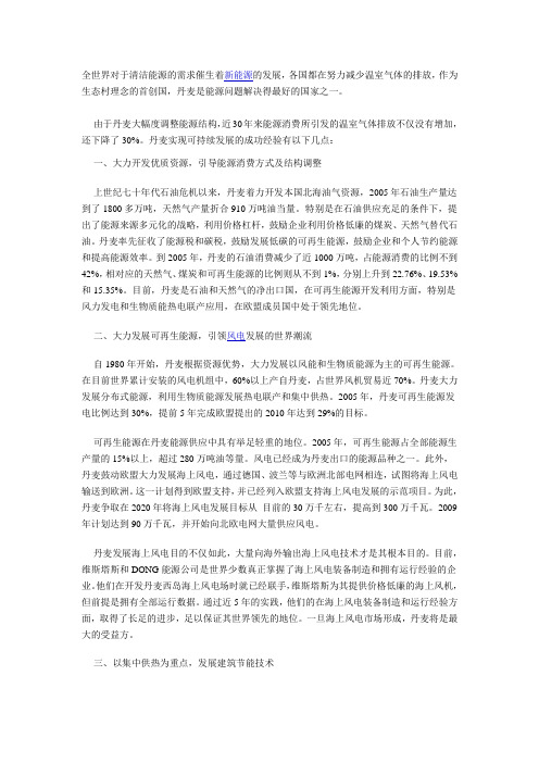 丹麦新能源发展的成功经验及启示