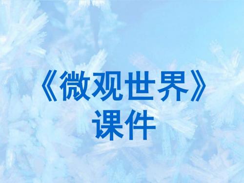 《微观世界》课件03