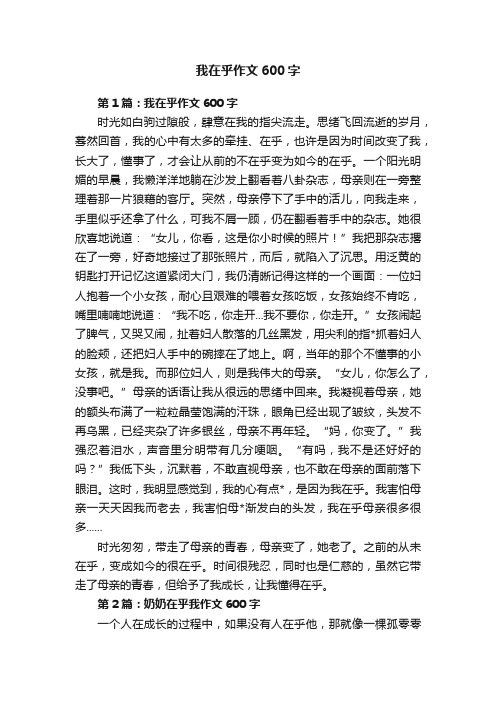 我在乎作文600字