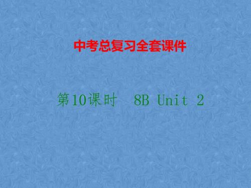中考总复习全套课件8B Unit 2