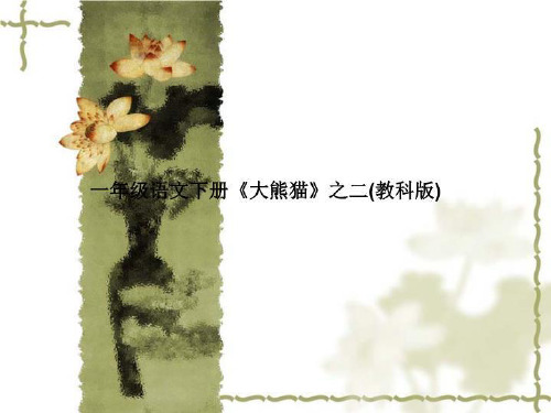 一年级语文下册《大熊猫》之二(教科版)
