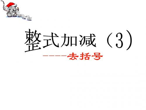 去括号—整式的加减