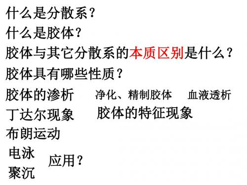 什么是胶体.