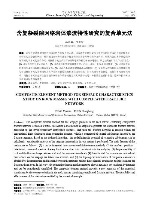 含复杂裂隙网络岩体渗流特性研究的复合单元法