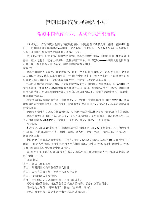 伊朗展会总结