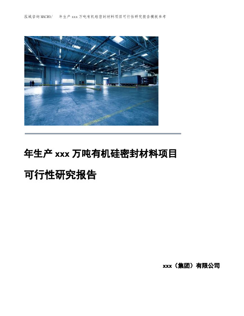年生产xxx万吨有机硅密封材料项目可行性研究报告模板参考
